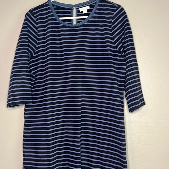 J. Jill striped long sleeve sweater pullover dress with pockets MP - Picture 2 of 8